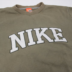 Nike Vintage Spellout Sweater - Farbe: Olive - Größe: M - vintageR2