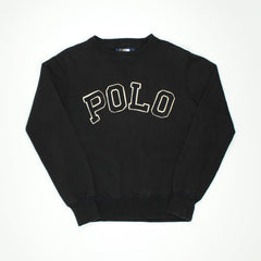 Ralph Lauren Spellout Sweater - Farbe: Black - Größe: M - vintageR2