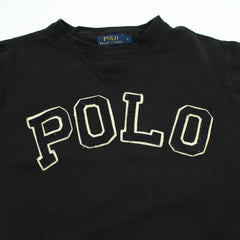 Ralph Lauren Spellout Sweater - Farbe: Black - Größe: M - vintageR2