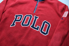Ralph Lauren Spellout Troyer - Farbe: Red - Größe: M - vintageR2
