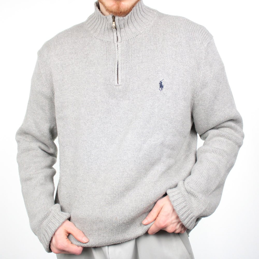 Ralph Lauren Troyer quarter Zip - Farbe: Grey - Größe: XXL - vintageR2