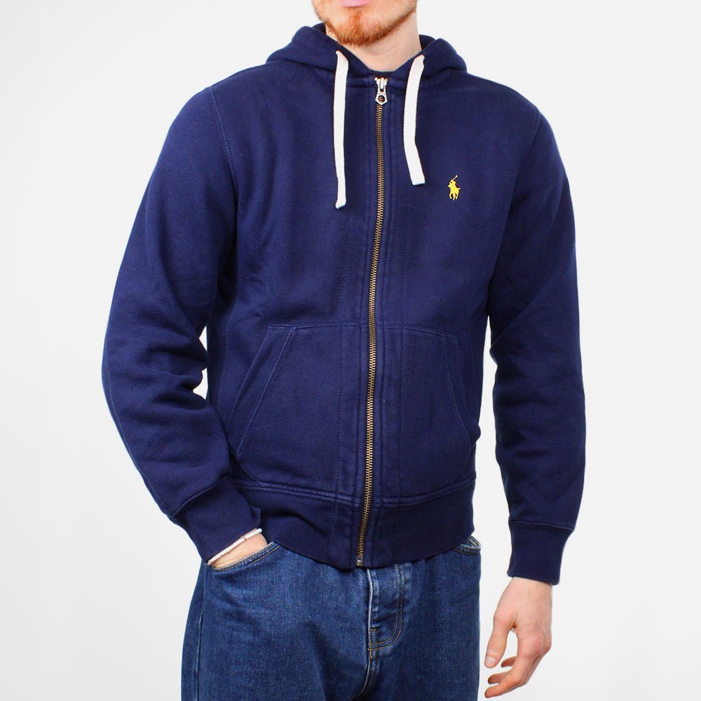 Ralph Lauren Vintage Hooded Sweatjacke - Farbe: Navy - Größe: S - VintageR2