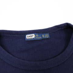Ralph Lauren Vintage Spellout Sweater - Farbe: Navy - Größe: L - vintageR2