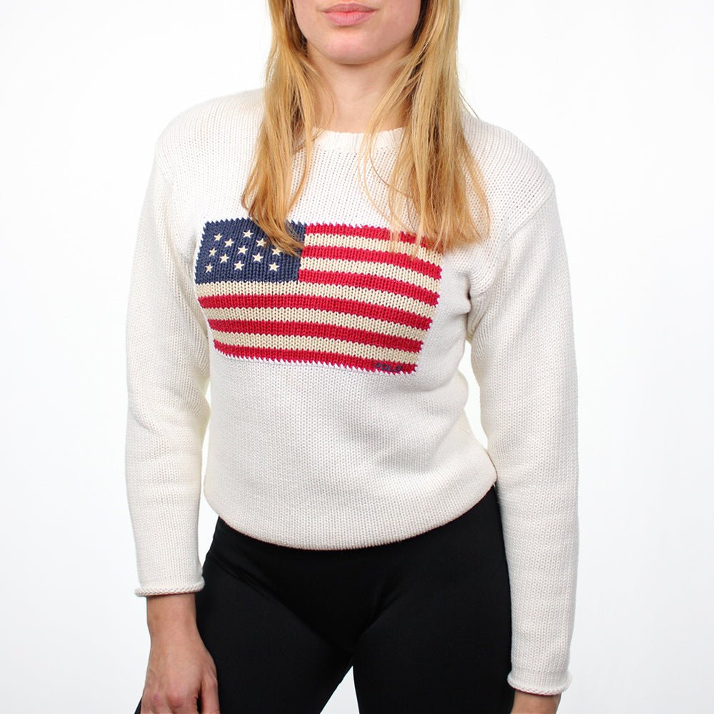 Ralph Lauren Vintage USA Sweater - Farbe: Beige - Größe: S - vintageR2