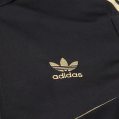 Adidas Tracksuit Firebird Schwarz Gold Damen Polyester – Nahaufnahme-1