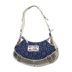 Gussaci Vintage Hobo Bag Gold Dark Denim