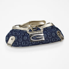 Gussaci Y2K Shoulder Bag Gold Dark Denim