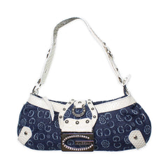 Gussaci Y2K Shoulder Bag White Dark Denim