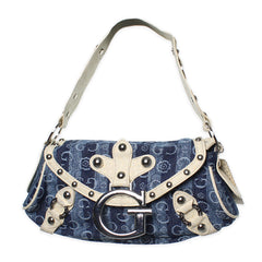 Gussaci Vintage Baguette Bag Vintage Light Denim