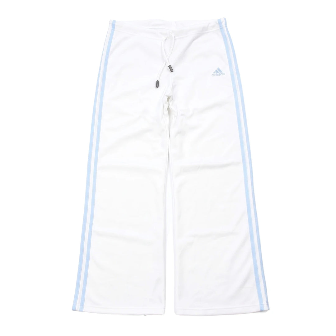Adidas Jogger Bootcut Weiß Blau Damen Mischgewebe – Vorderansicht