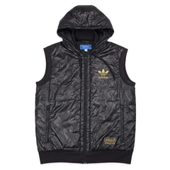 Adidas Pufferjacke Chile 62 Schwarz Gold Herren Polyester – Vorderansicht