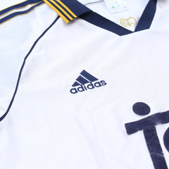 Adidas T-Shirt Fußballverein Weiß Marineblau Herren Polyester – Nahaufnahme-1