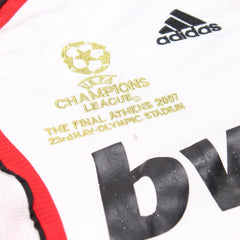 Adidas T-Shirt Fußballverein Weiß Rot Herren Polyester – Nahaufnahme-1