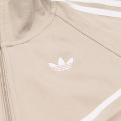 Adidas Trackjacket Firebird Beige Weiß Damen Polyester – Nahaufnahme-1