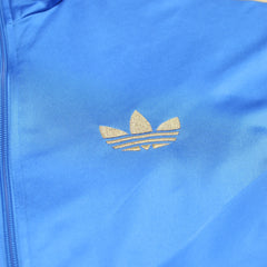 Adidas Trackjacket Firebird Blau Gold Herren Polyester – Nahaufnahme-1