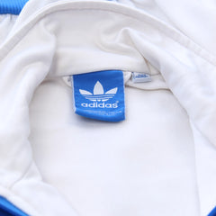 Adidas Trackjacket Firebird Blau Weiß Herren Polyester – Nahaufnahme-2