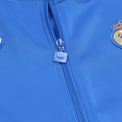 Adidas Trackjacket Fußballverein Blau Weiß Herren Polyester – Nahaufnahme-3