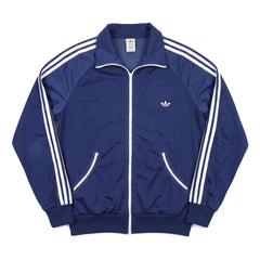 Adidas Trackjacket Firebird Blau Weiß Herren Polyester, Cupro – Vorderansicht