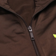 Adidas Trackjacket Firebird Braun Grün Herren Polyester – Nahaufnahme-2