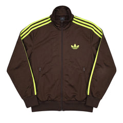 Adidas Trackjacket Firebird Braun Grün Herren Polyester – Vorderansicht