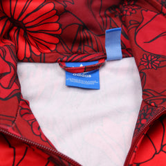 Adidas Trackjacket Firebird Burgunderrot Rot Damen Polyester – Nahaufnahme-3