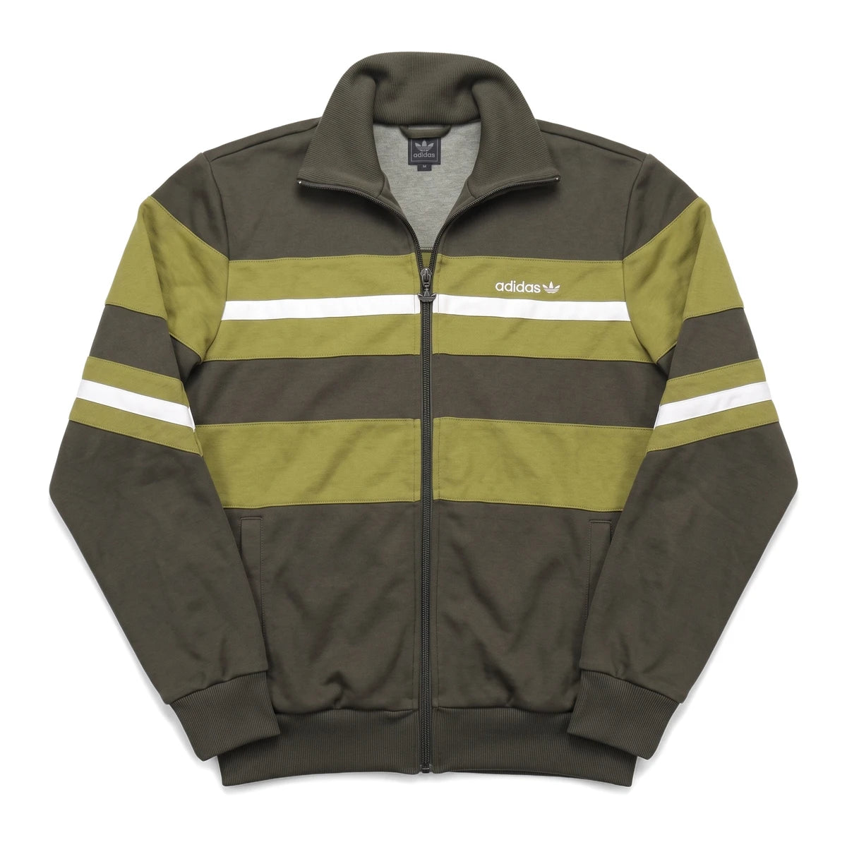 Adidas Trackjacket Beckenbauer Dunkelgrün Khaki Herren Mischgewebe – Vorderansicht