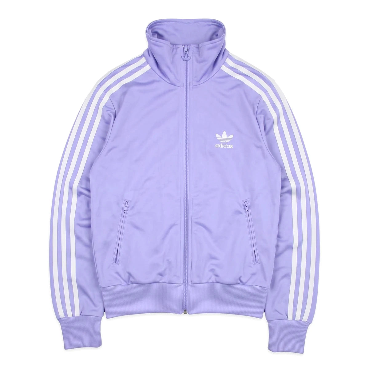 Adidas Trackjacket Firebird Flieder Weiß Damen Polyester – Vorderansicht