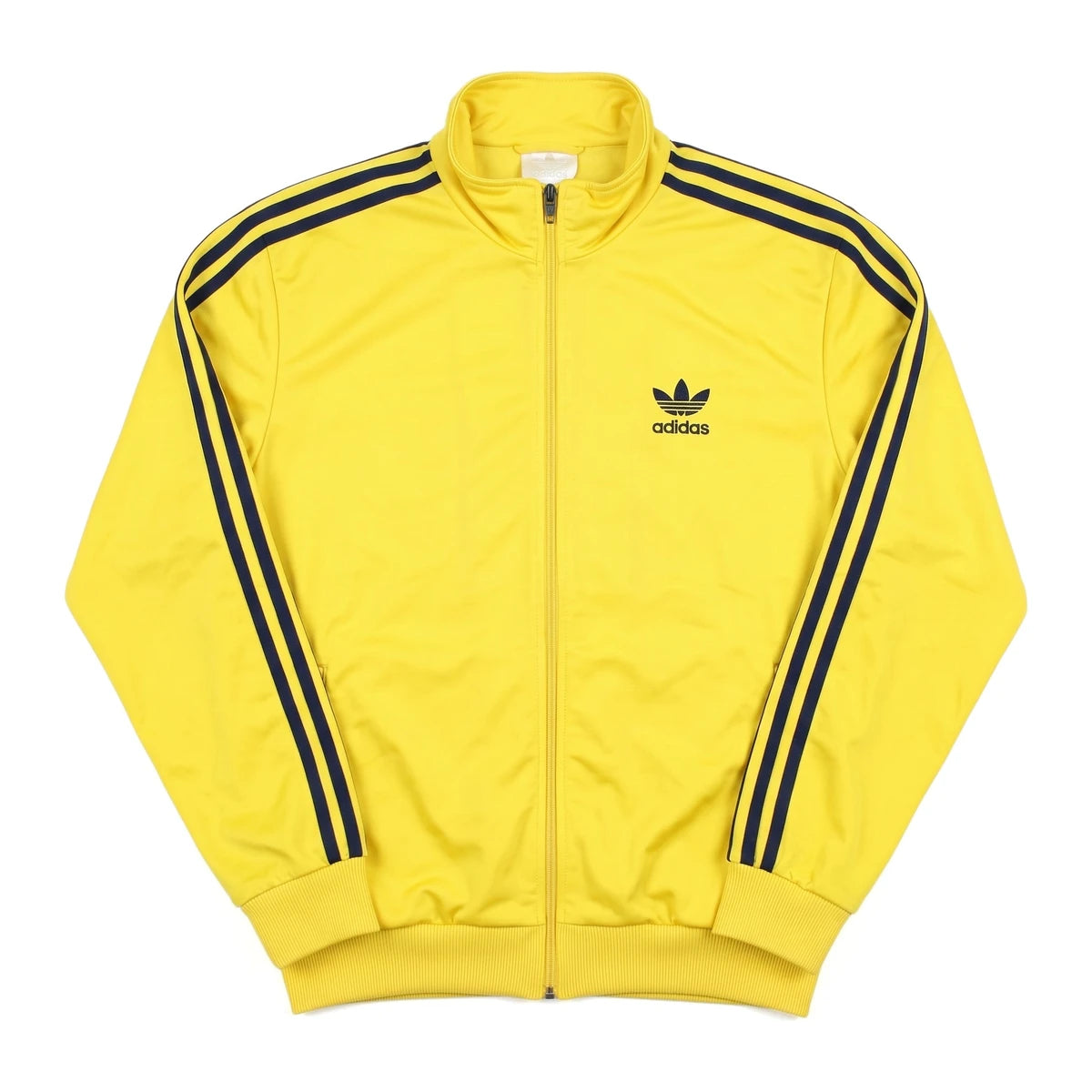 Adidas Trackjacket Firebird Gelb Marineblau Herren Polyester – Vorderansicht