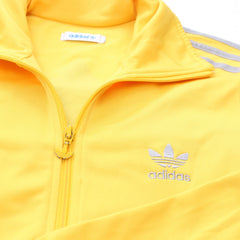 Adidas Trackjacket Firebird Gelb Silber Damen Polyester – Nahaufnahme-1
