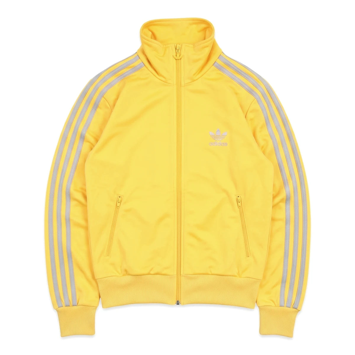 Adidas Trackjacket Firebird Gelb Silber Damen Polyester – Vorderansicht