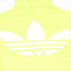 Adidas Trackjacket Firebird Gelb Weiß Damen Polyester – Nahaufnahme-4