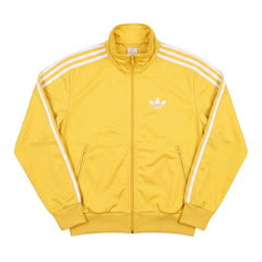 Adidas Trackjacket Firebird Gelb Weiß Damen Polyester – Vorderansicht