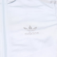 Adidas Trackjacket Firebird Grau Silber Damen Polyester – Nahaufnahme-1