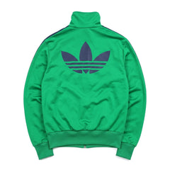 Adidas Trackjacket Firebird Grün Marineblau Damen Polyester – Rückseite