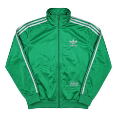 Adidas Trackjacket Chile 62 Grün Silber Herren Polyester – Vorderansicht