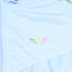 Adidas Trackjacket Firebird Hellblau Bunt Damen Polyester – Nahaufnahme-1