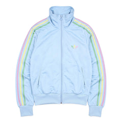 Adidas Trackjacket Firebird Hellblau Bunt Damen Polyester – Vorderansicht