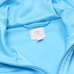 Adidas Trackjacket Firebird Hellblau Grün Herren Polyester – Nahaufnahme-3