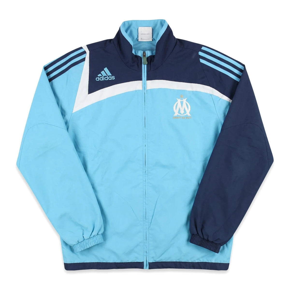 Adidas Trackjacket Fußballverein Hellblau Marineblau Herren Polyester – Vorderansicht