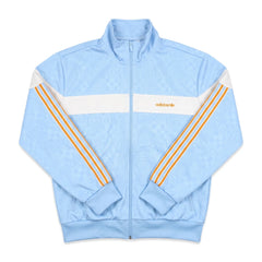 Adidas Trackjacket Beckenbauer Hellblau Orange Herren Mischgewebe – Vorderansicht