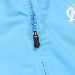 Adidas Trackjacket Fußballverein Hellblau Schwarz Herren Polyester – Nahaufnahme-3
