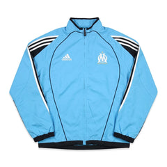 Adidas Trackjacket Fußballverein Hellblau Schwarz Herren Polyester – Vorderansicht