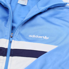 Adidas Trackjacket Beckenbauer Hellblau Weiß Herren Polyester – Nahaufnahme-1