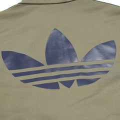 Adidas Trackjacket Firebird Khaki Marineblau Damen Polyester – Nahaufnahme-2