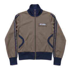Adidas Trackjacket Beckenbauer Khaki Marineblau Damen Mischgewebe – Vorderansicht