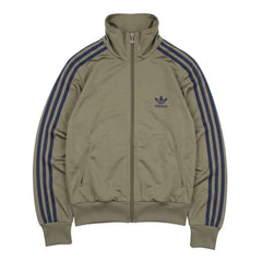 Adidas Trackjacket Firebird Khaki Marineblau Damen Polyester – Vorderansicht
