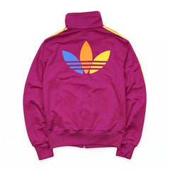Adidas Trackjacket Firebird Lila Bunt Damen Polyester – Rückseite
