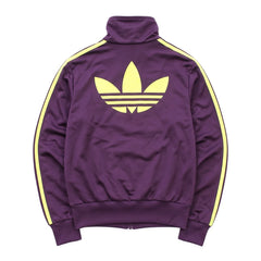 Adidas Trackjacket Firebird Lila Gelb Damen Polyester – Rückseite