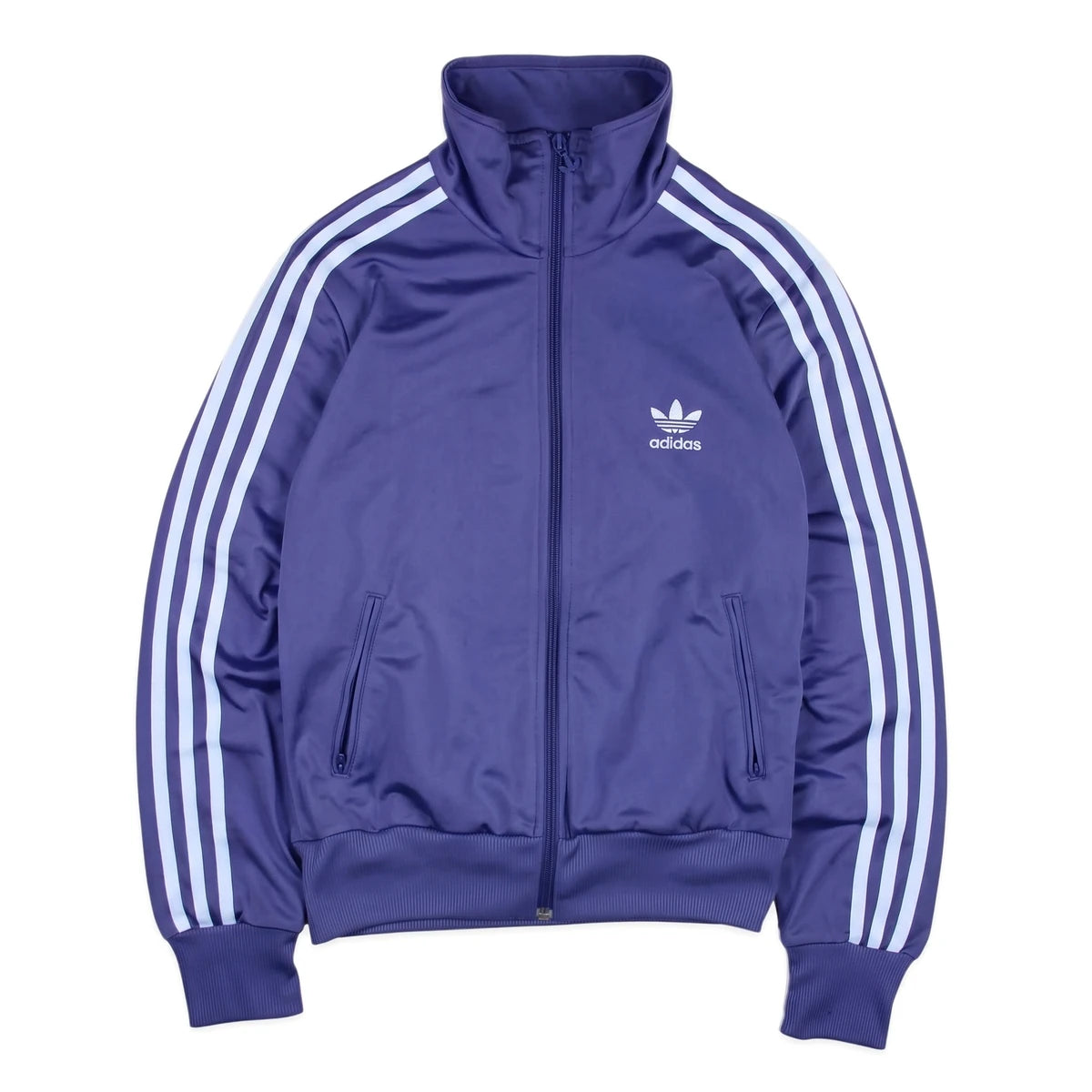 Adidas Trackjacket Firebird Lila Hellblau Damen Polyester – Vorderansicht