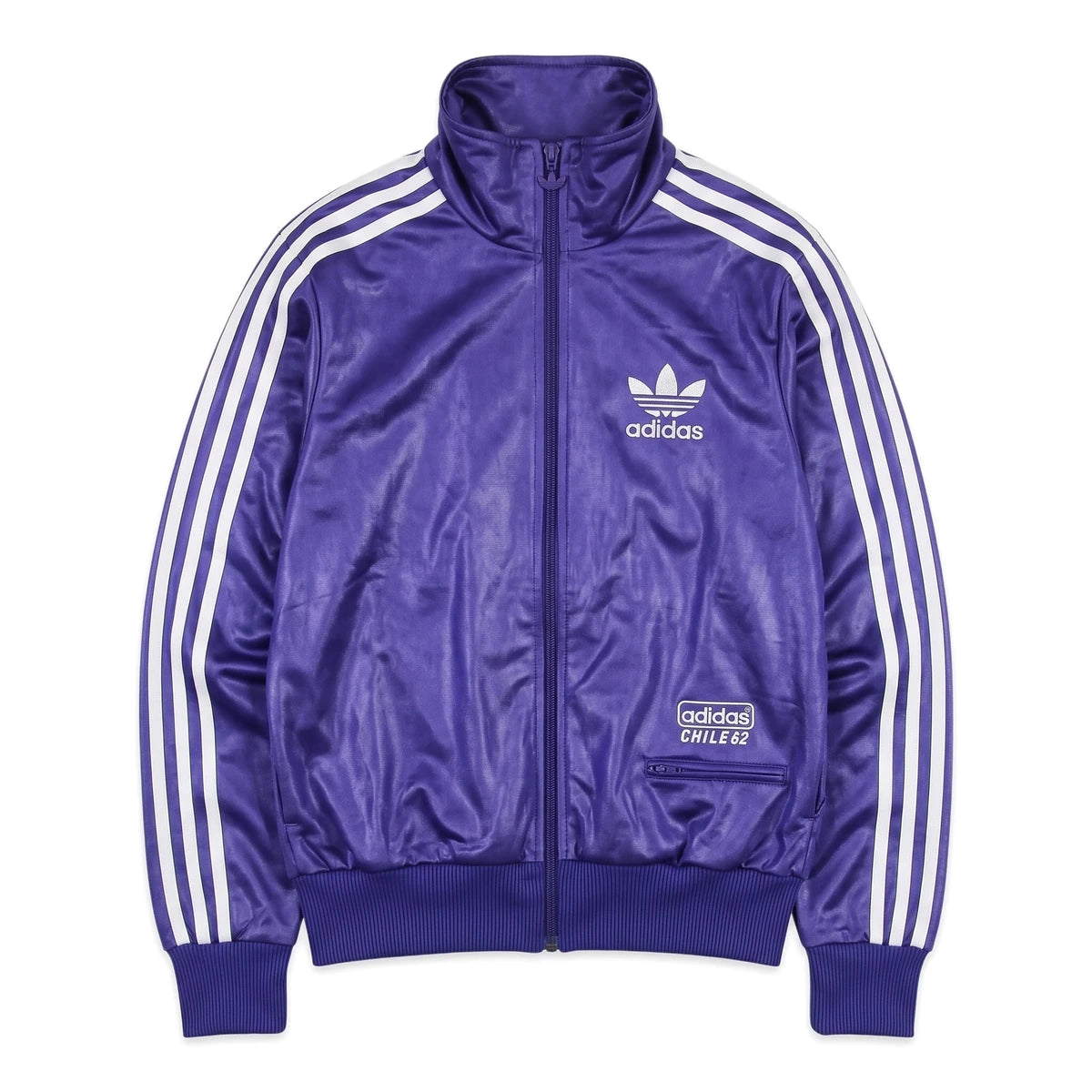 Adidas Trackjacket Chile 62 Lila Silber Damen Polyester – Vorderansicht